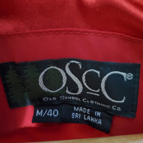 Old School Clothing Co. Red Puffer Coat with Detachable Faux Fur Collar, M - Picture 6 of 12